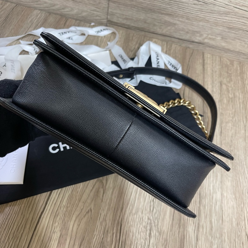 經典保值款/Chanel香奈兒荔枝牛皮Boy25/台灣購入配件齊全‼️-12