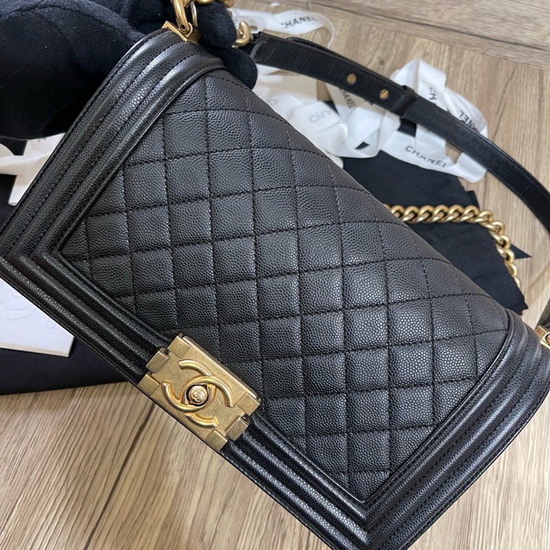 經典保值款/Chanel香奈兒荔枝牛皮Boy25/台灣購入配件齊全‼️-13