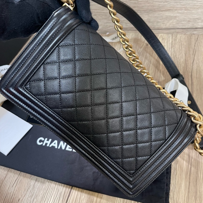 經典保值款/Chanel香奈兒荔枝牛皮Boy25/台灣購入配件齊全‼️-16