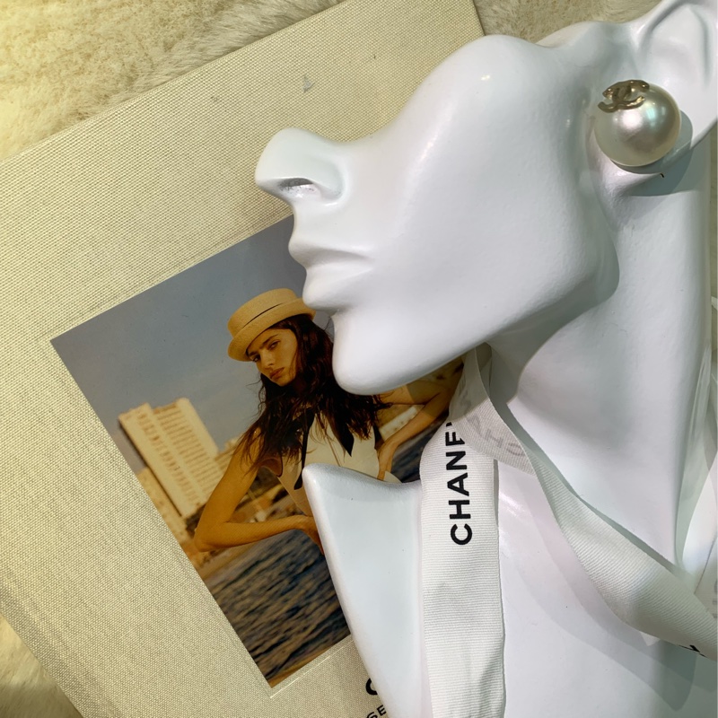 Chanel 香奈兒珍珠孖C耳環 X762-8