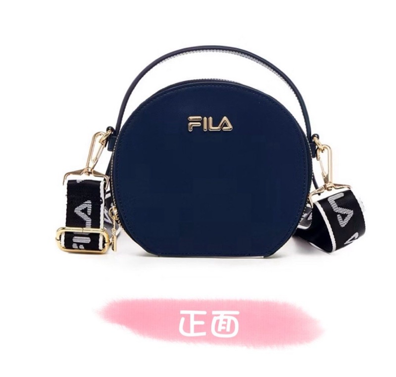 FILA-小圓斜背包-丈青色-0