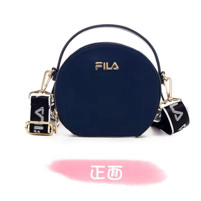 FILA-小圓斜背包-丈青色-5