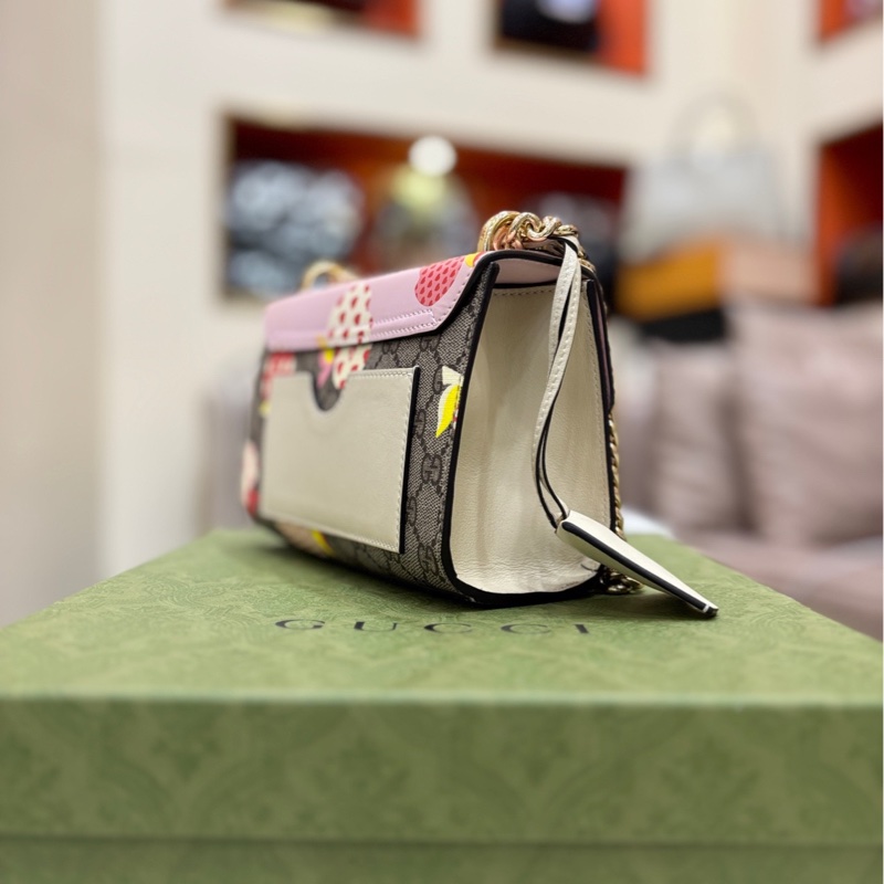 Gucci古馳 padlock月光寶盒 粉色愛心蘋果圖案 小號-2