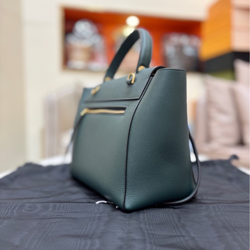 Celine賽琳 鯰魚包micro 墨綠色 手提單肩斜背包-2