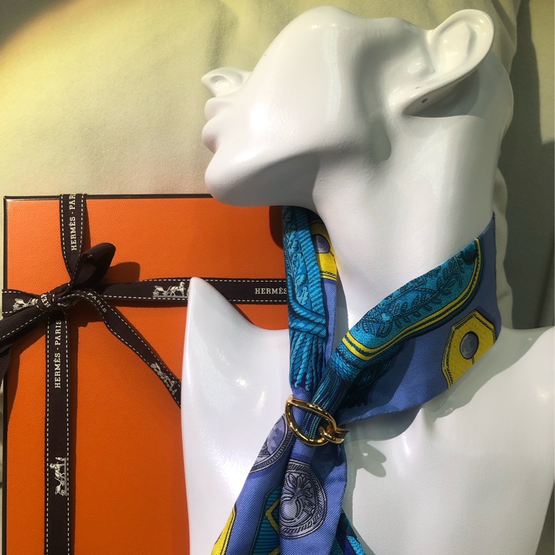 HERMÉS愛馬士金色單勾絲巾扣 XB238-0