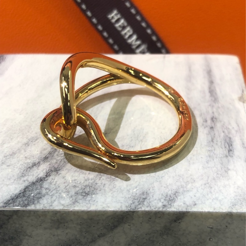 HERMÉS愛馬士金色單勾絲巾扣 XB238-7