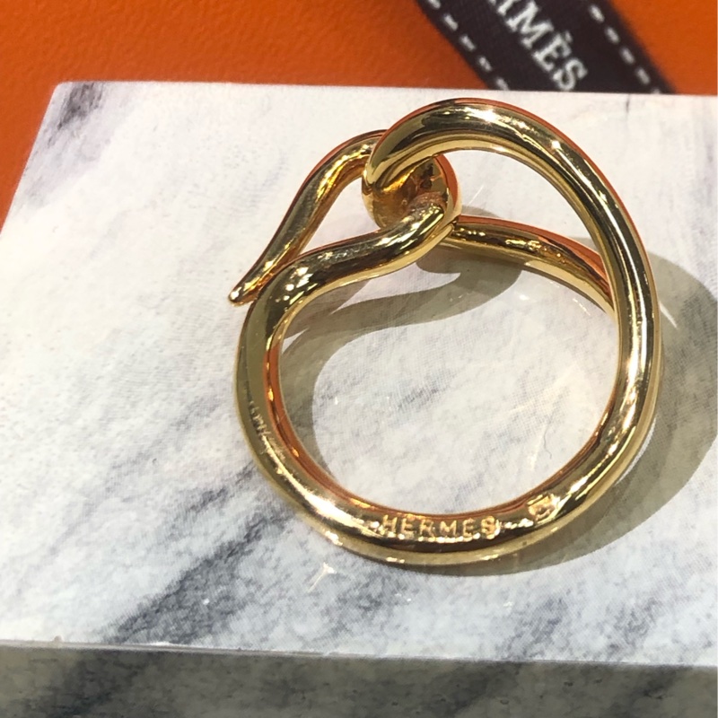 HERMÉS愛馬士金色單勾絲巾扣 XB238-15