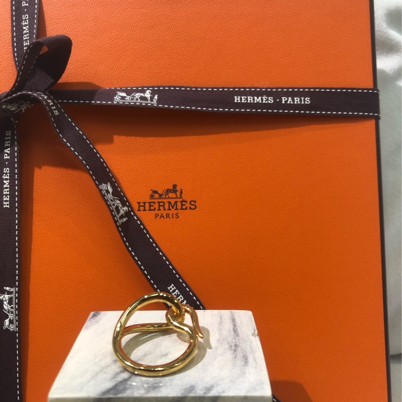 HERMÉS愛馬士金色單勾絲巾扣 XB238-23