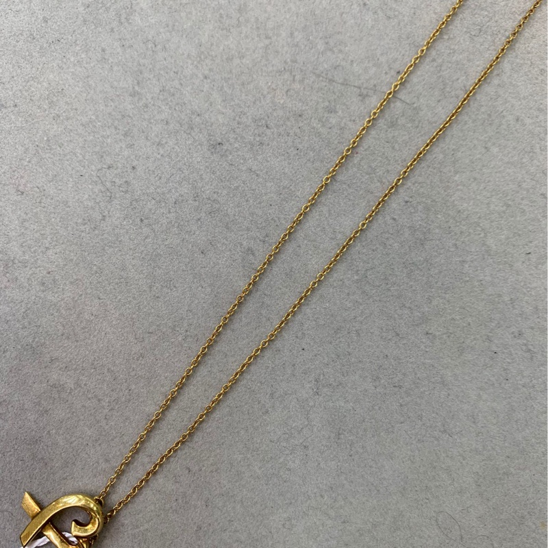 Tiffany 蒂芙尼18K黃金心心頸鏈 I185-18