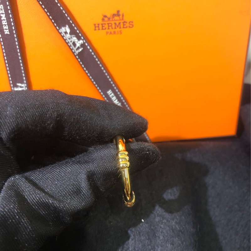 HERMÉS 金色水泡圈絲巾扣 O917-1