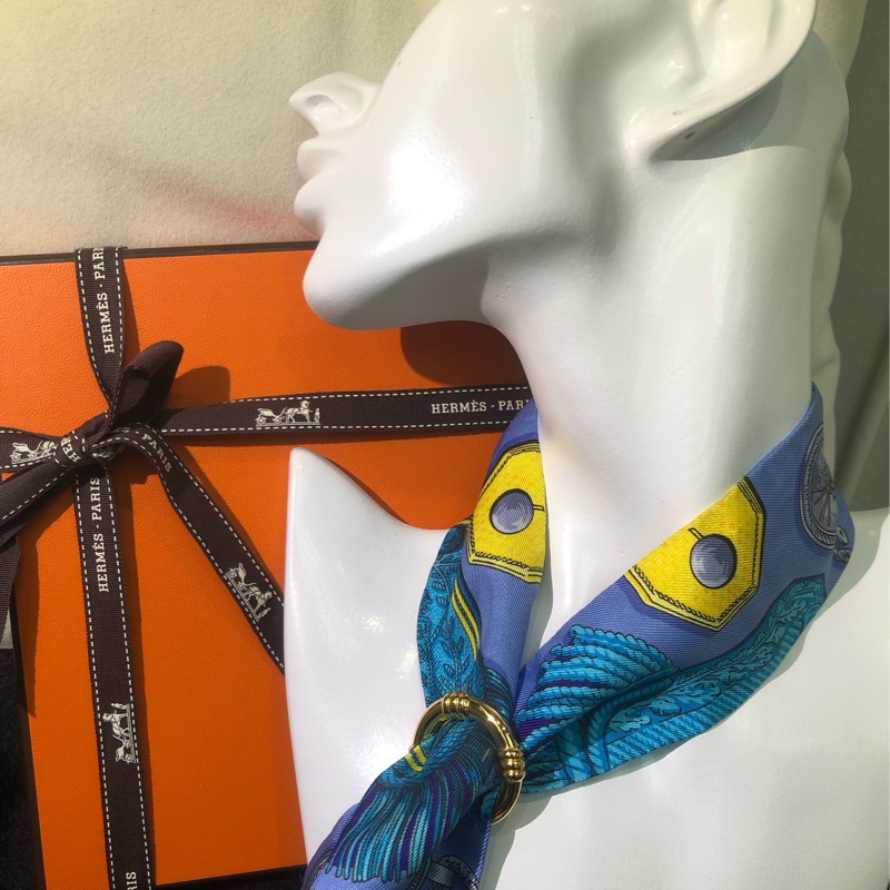 HERMÉS 金色水泡圈絲巾扣 O917-9
