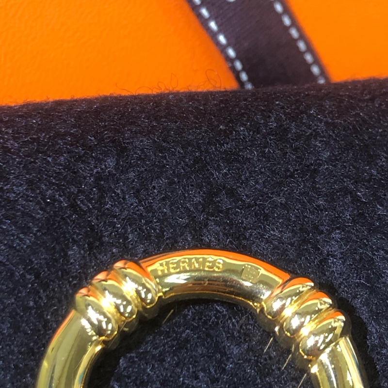 HERMÉS 金色水泡圈絲巾扣 O917-15