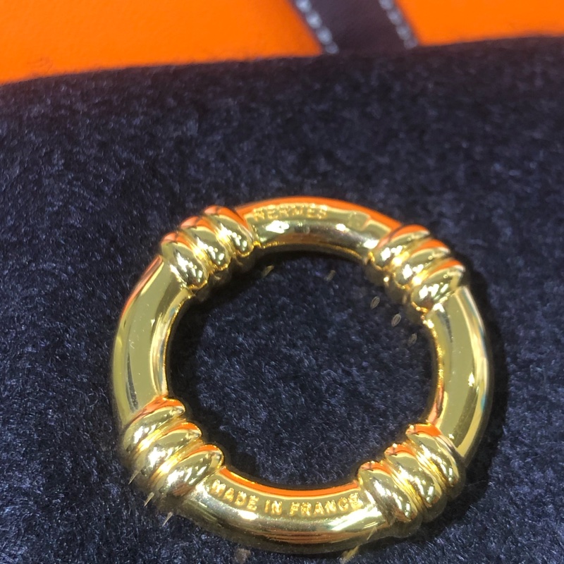 HERMÉS 金色水泡圈絲巾扣 O917-16