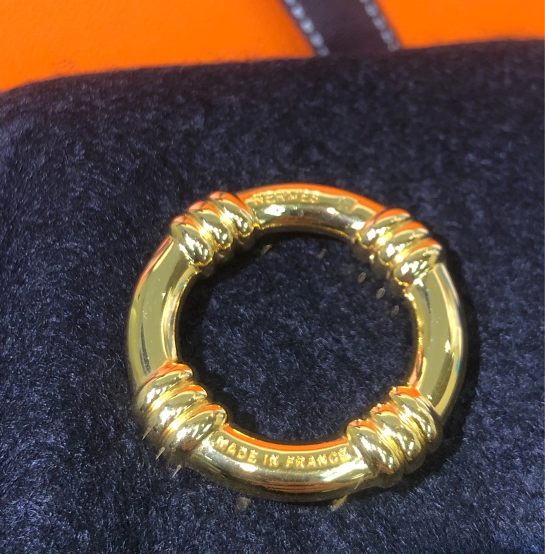 HERMÉS 金色水泡圈絲巾扣 O917-25