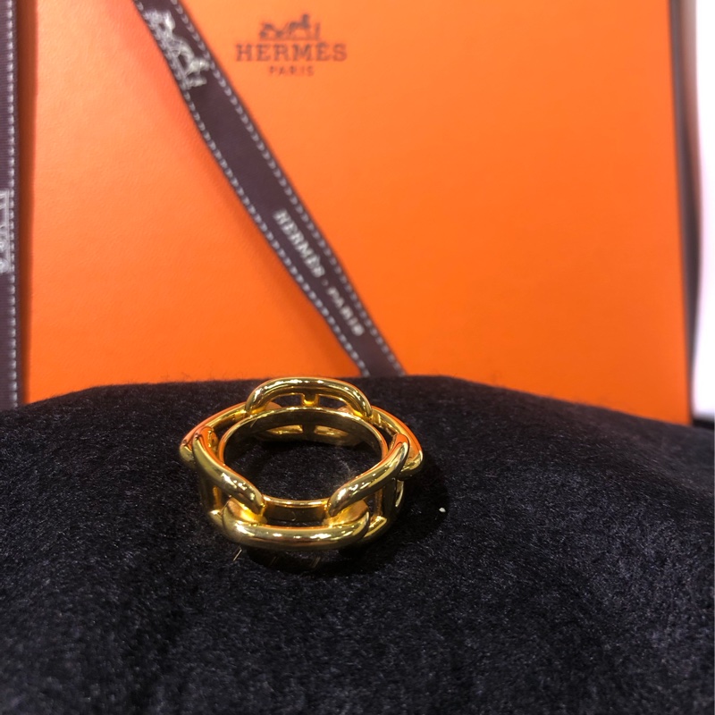 HERMÉS 金色三豬鼻絲巾扣 XB291-2