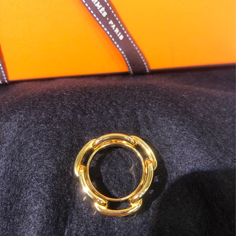 HERMÉS 金色三豬鼻絲巾扣 XB291-7