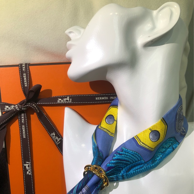 HERMÉS 金色三豬鼻絲巾扣 XB291-10