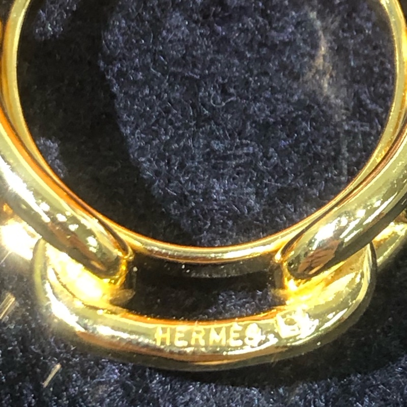 HERMÉS 金色三豬鼻絲巾扣 XB291-14