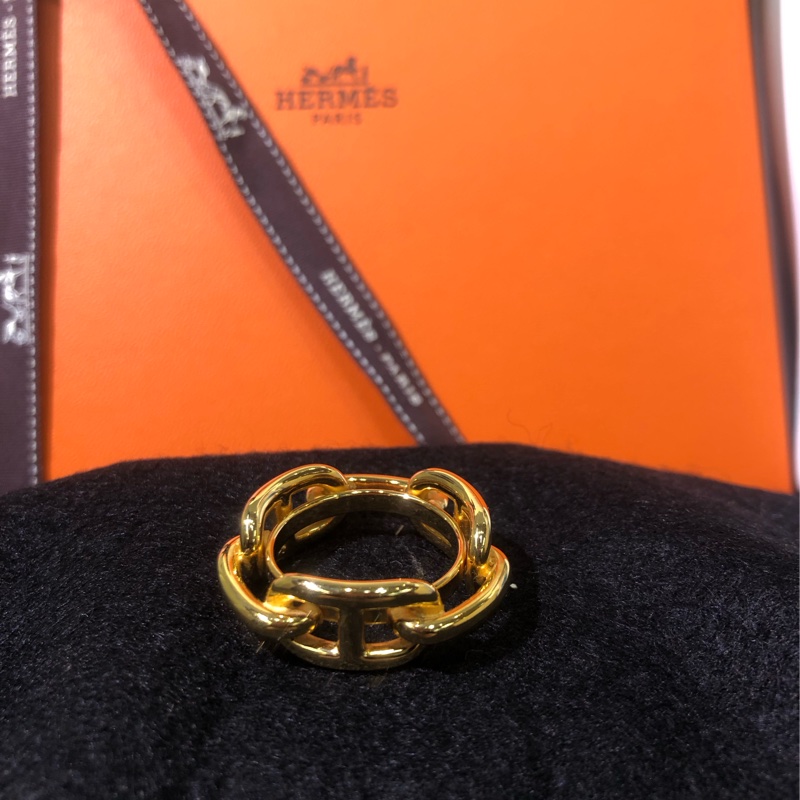HERMÉS 金色三豬鼻絲巾扣 XB291-17