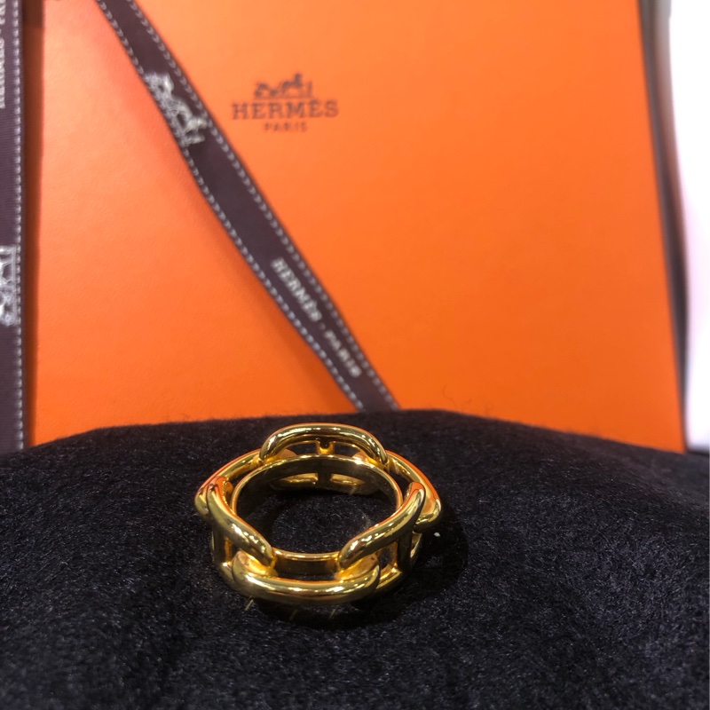 HERMÉS 金色三豬鼻絲巾扣 XB291-18