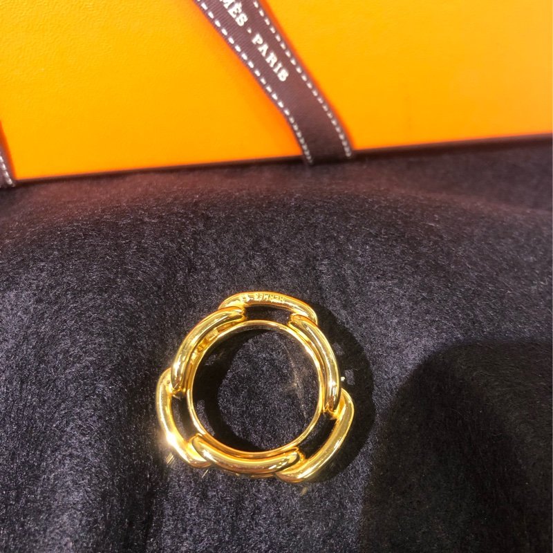 HERMÉS 金色三豬鼻絲巾扣 XB291-22