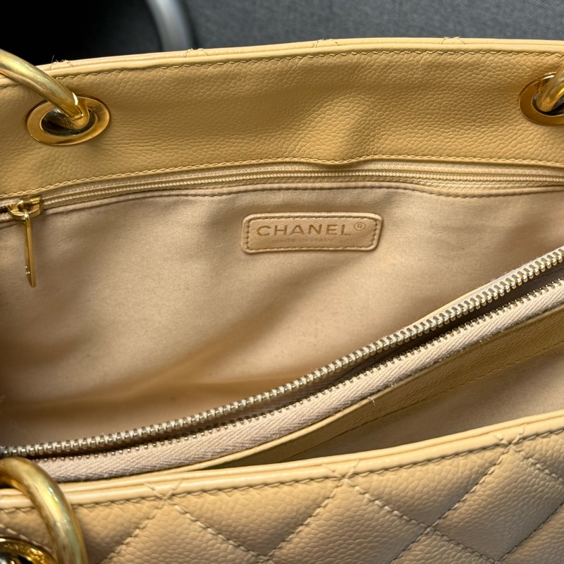 |香港購證🇭🇰|超美奶茶色|Chanel GST豆腐包-21