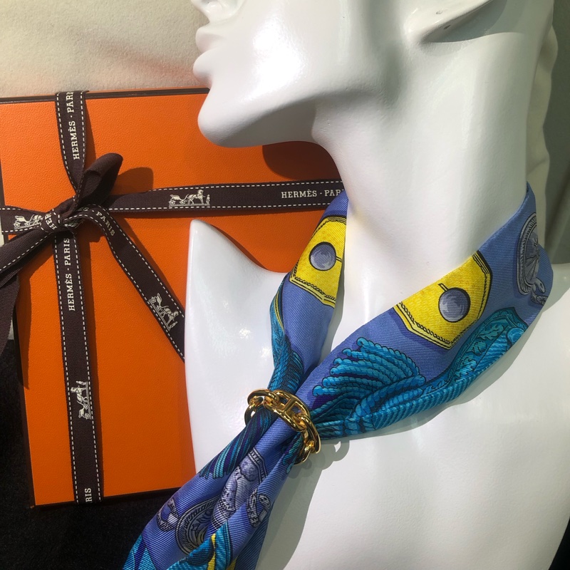 HERMÉS金色三豬鼻絲巾扣 XA296-10