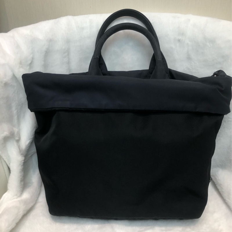 Prada 黑藍拼色降落傘tote 托特包 XA529-10
