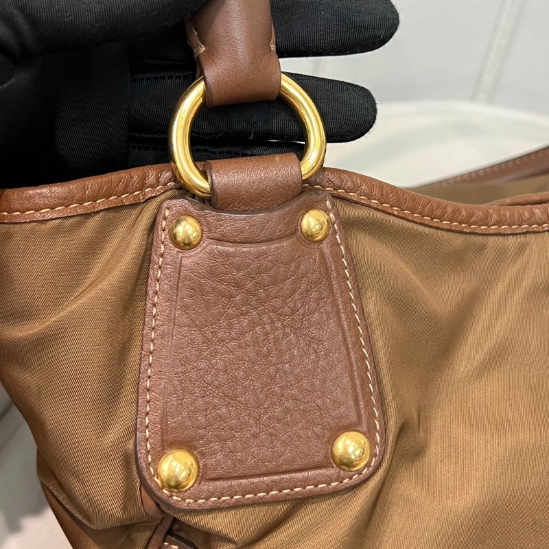Prada 啡色降落傘手提袋 XA276-13