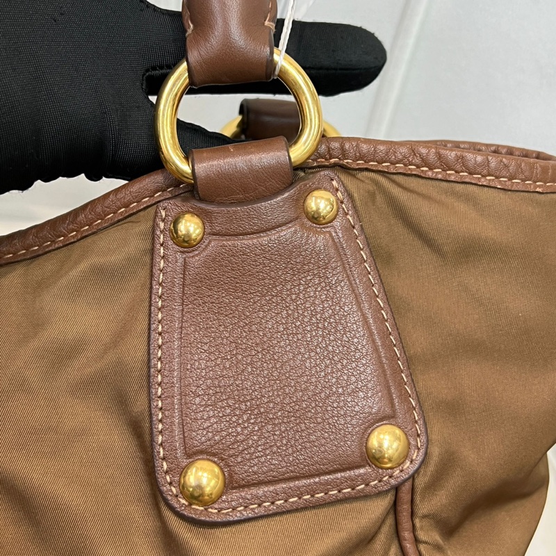 Prada 啡色降落傘手提袋 XA276-14