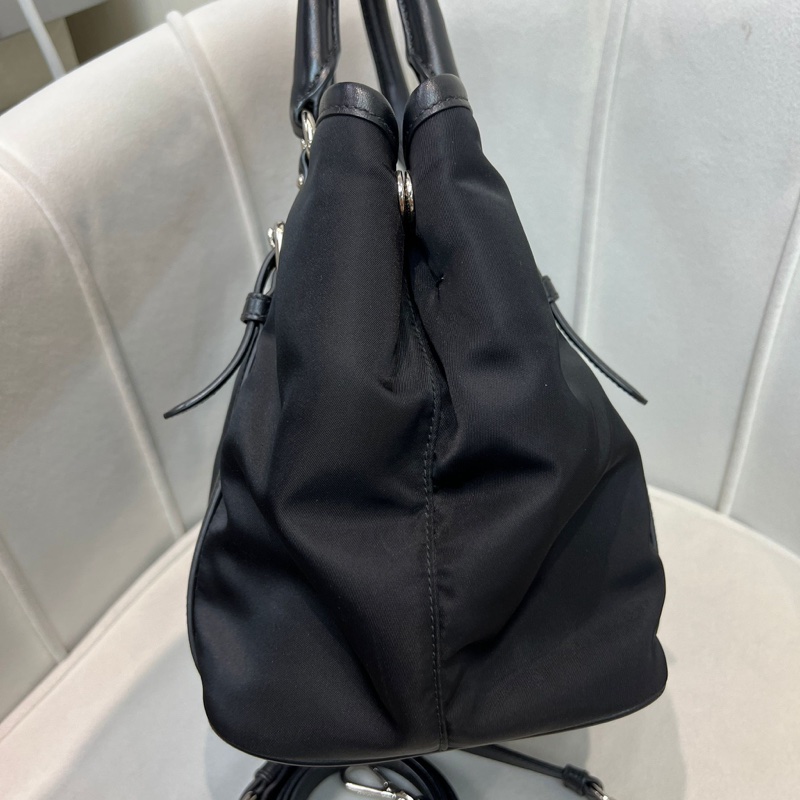 Prada 黑色降落傘銀扣2way XA156-2