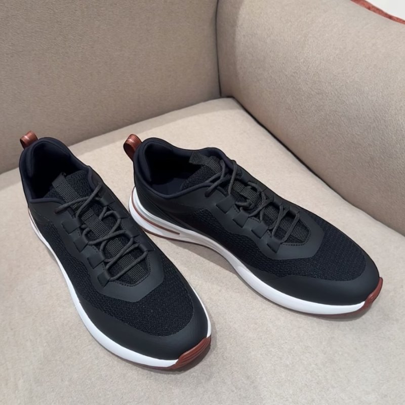 🎉新品好折扣✨Loro Piana FAM1718 男款超細纖維 Week-End Walk 運動鞋 黑色 EU39/39.5/40/40.5/41/41.5/42/42.5(購買請告知所需尺寸)-1