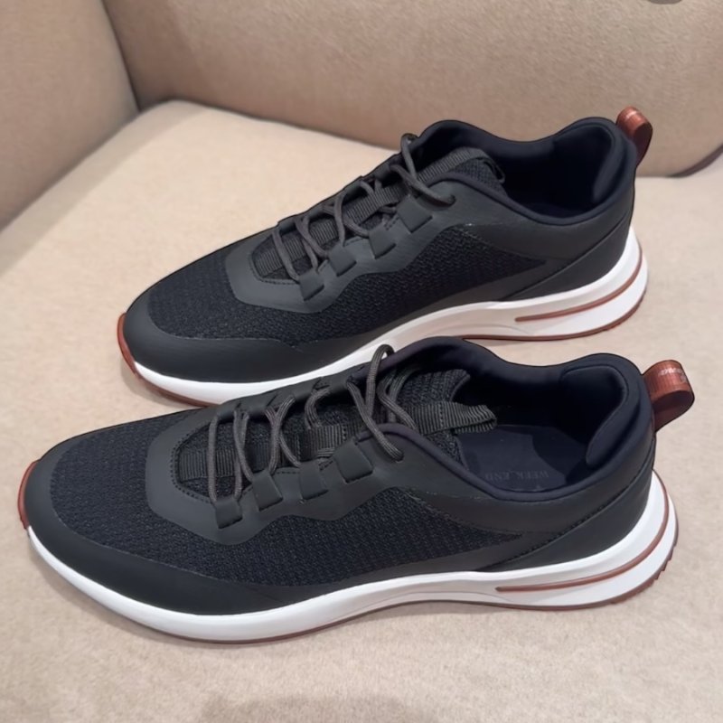 🎉新品好折扣✨Loro Piana FAM1718 男款超細纖維 Week-End Walk 運動鞋 黑色 EU39/39.5/40/40.5/41/41.5/42/42.5(購買請告知所需尺寸)-4