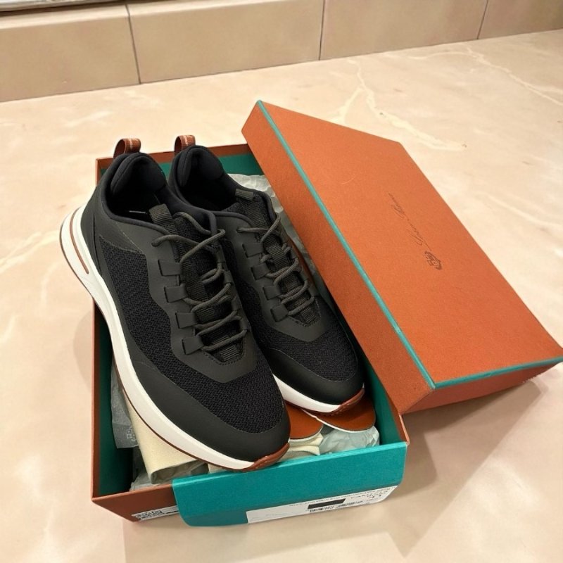 🎉新品好折扣✨Loro Piana FAM1718 男款超細纖維 Week-End Walk 運動鞋 黑色 EU39/39.5/40/40.5/41/41.5/42/42.5(購買請告知所需尺寸)-5