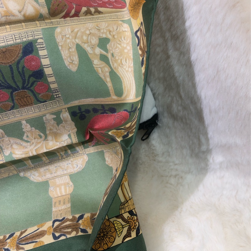 HERMÉS 中古綠色埃及系列絲巾 O697-5