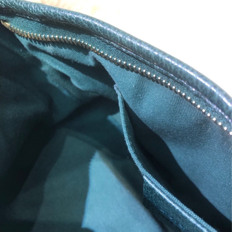 Gucci 古馳墨綠色老花布料腋下包 XB204-19