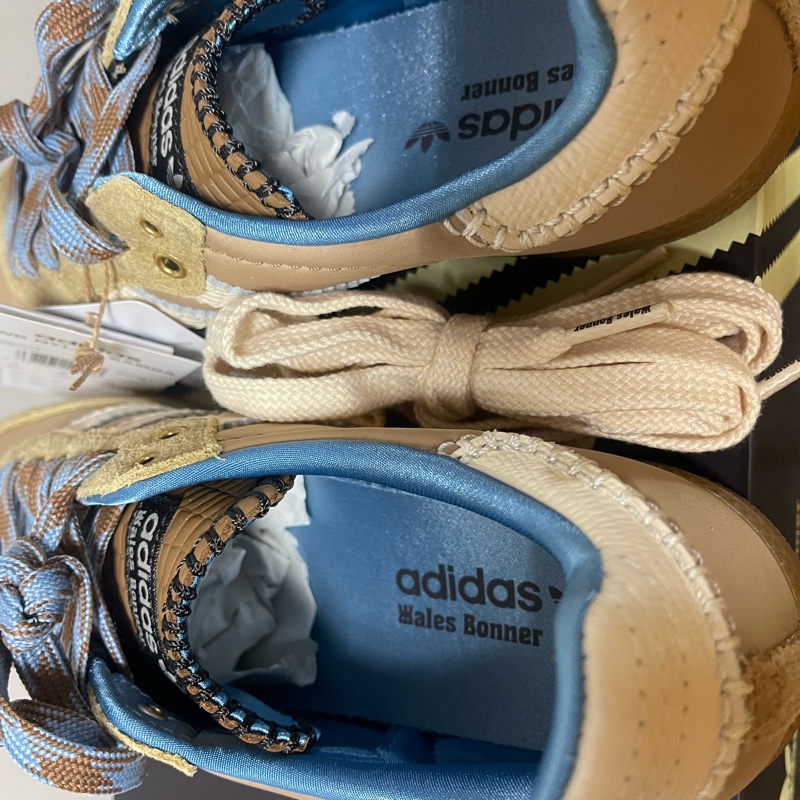 Adidas Originals x Wales Bonner Nylon Samba 聯名款 卡其色/米色/天空藍/焦糖底IH3261-4