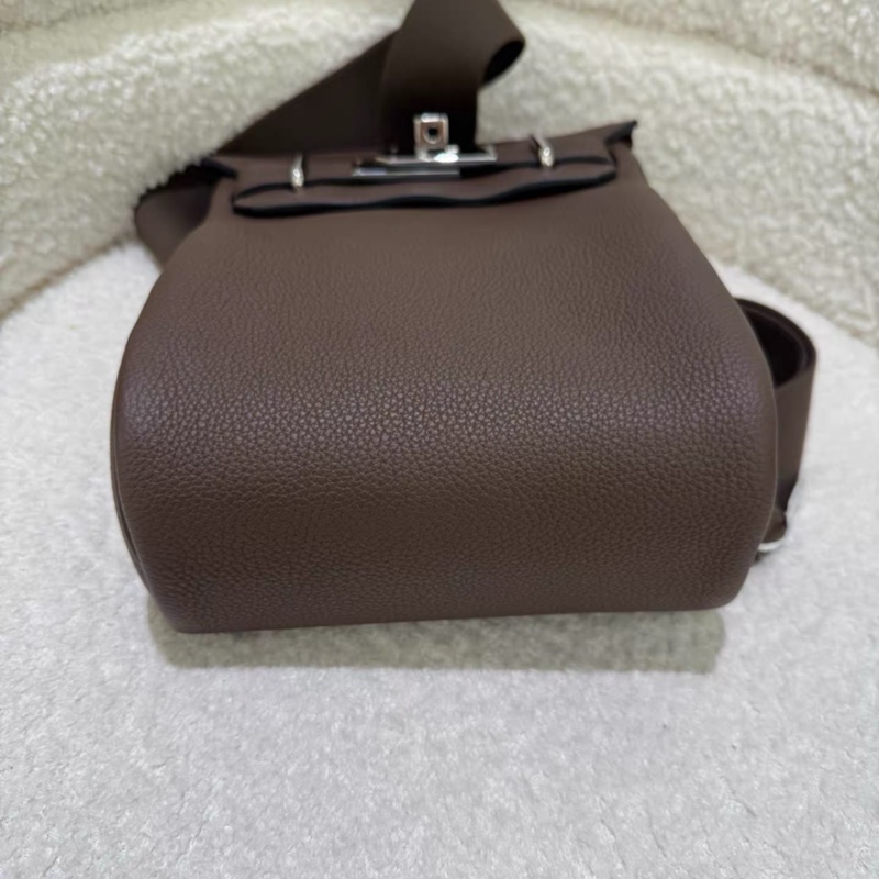 HERMES愛馬仕 Hac a Dos小號 銀扣可調節肩帶 Togo小牛皮-3