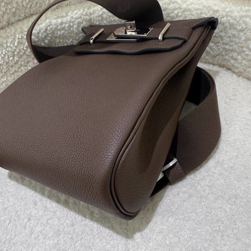 HERMES愛馬仕 Hac a Dos小號 銀扣可調節肩帶 Togo小牛皮-5