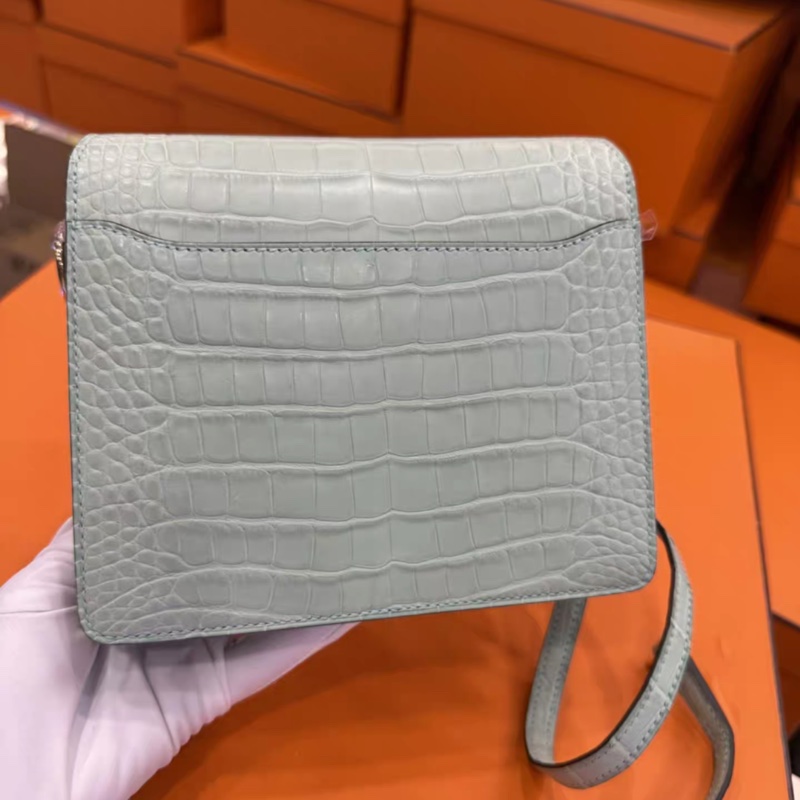全新 愛馬仕Hermes roulis 6u薄荷綠 19豬鼻子 金扣 Z刻 防塵盒子齊-1