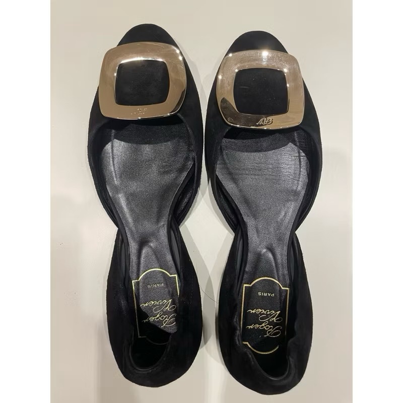 Roger Vivier 氣質麂皮平底鞋 尺寸38-2