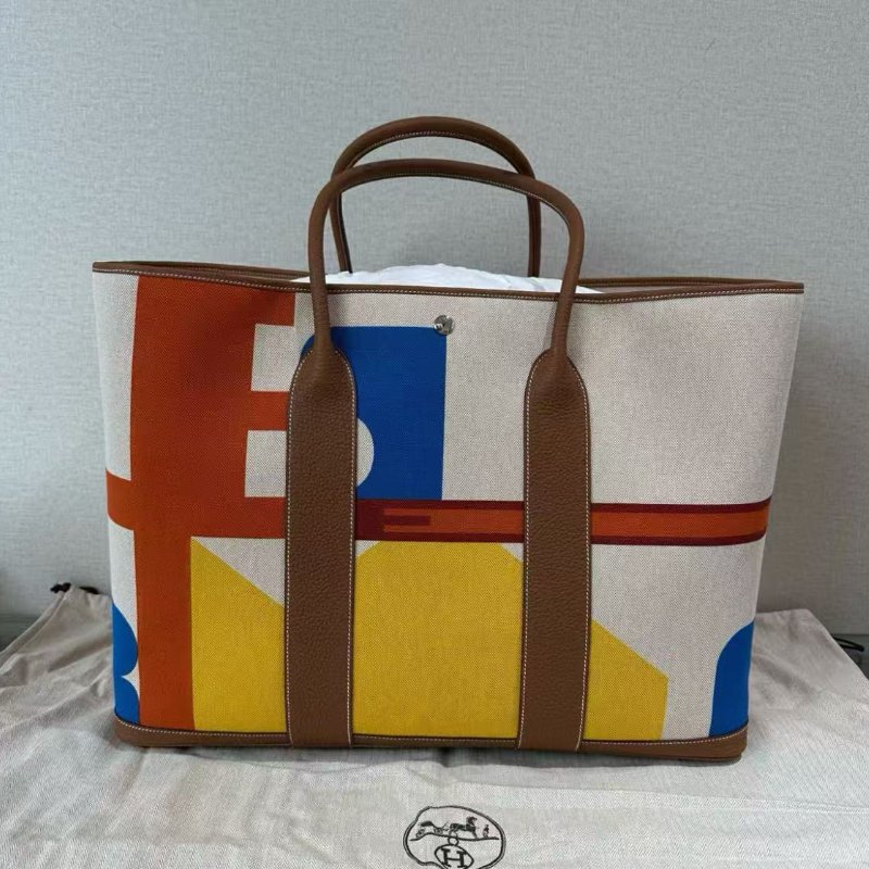 ✨HERMES 23年春夏花園50手提包50*36*25.3 全新閒置配件:盒子塵袋-5