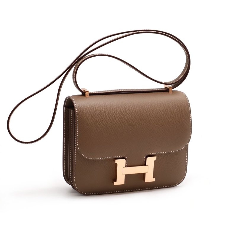 HERMES Mini Constance 19 - 灰玫瑰金-0