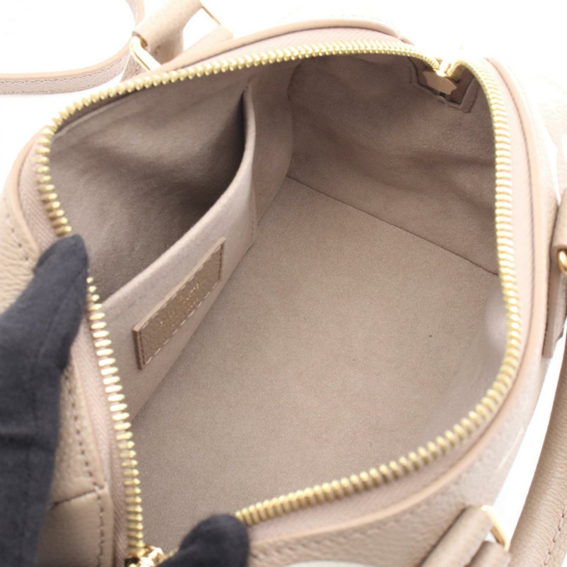 Louis Vuitton Speedy Bandouliere 20 手提包，Monogram Empreinte 皮革，米色，女款，M46575-2