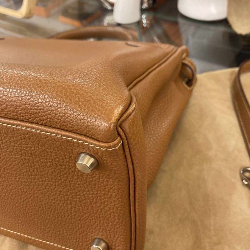 Hermes kelly 32 Togo Stamp Squ H Gold/ Silver-2