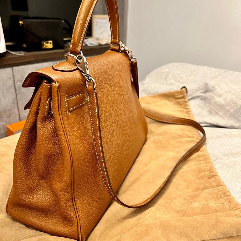 Hermes kelly 32 Togo Stamp Squ H Gold/ Silver-11