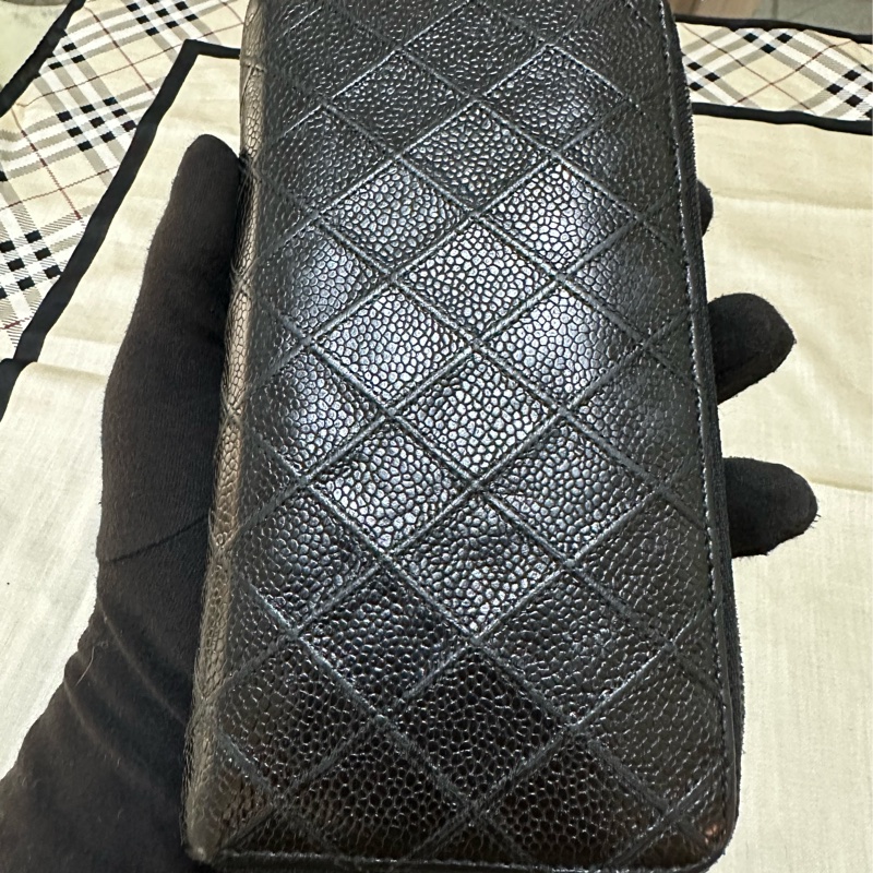 香奈兒 CHANEL 魚子醬牛皮長夾-6