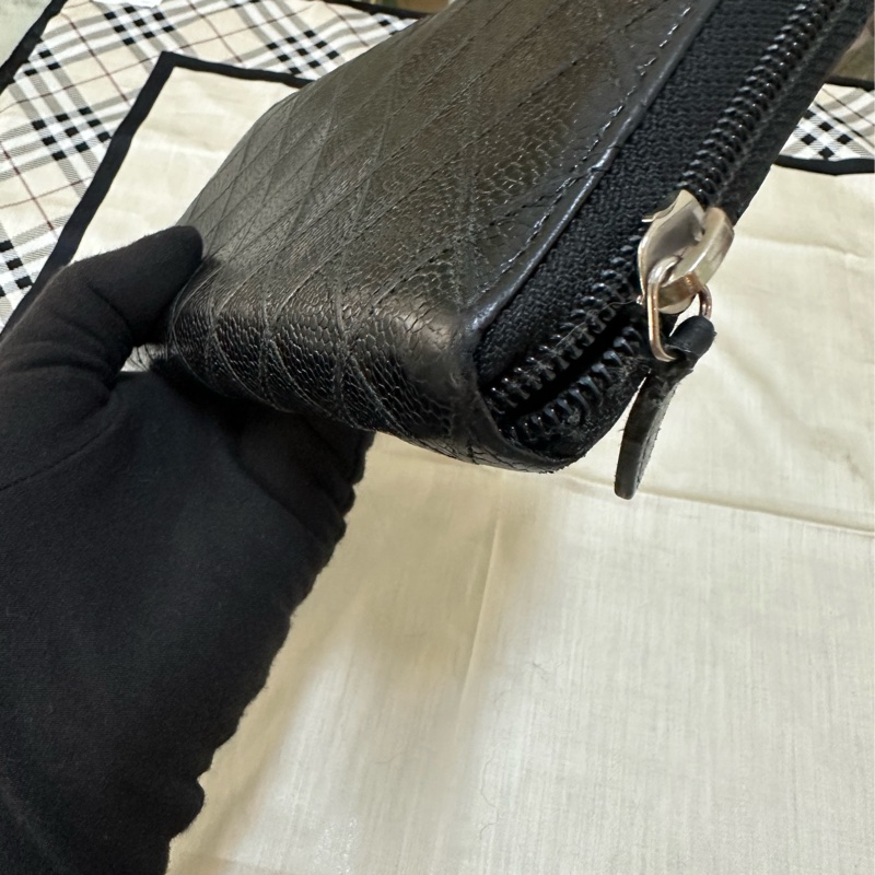 香奈兒 CHANEL 魚子醬牛皮長夾-10