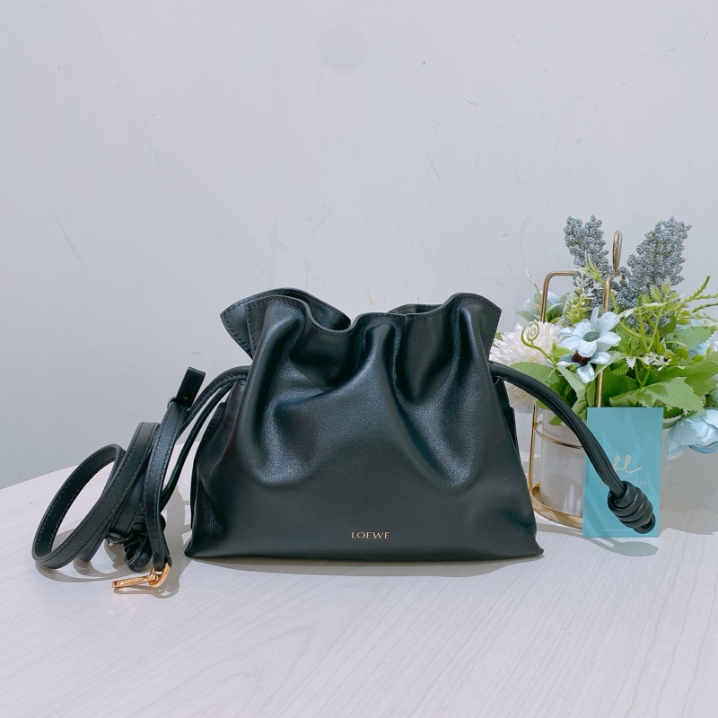 TK1752 Loewe 羅意威純黑色納帕小牛皮肩背袋Flamenco Clutch Small Nappa Calfskin Black X GHW-10