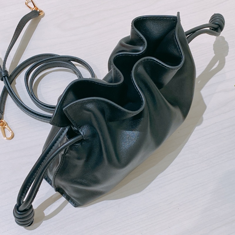 TK1752 Loewe 羅意威純黑色納帕小牛皮肩背袋Flamenco Clutch Small Nappa Calfskin Black X GHW-36